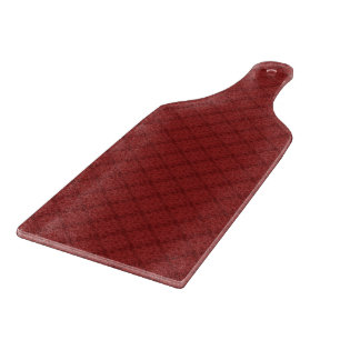 All Red Apple Pattern Glass Paddle Cutting Board