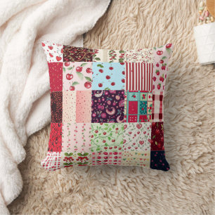 All Red Cherry Cheat Quilt Pattern 2025 Cushion