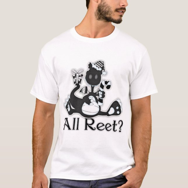 All Reet? Geordie Christmas Dragon T Shirt (Front)