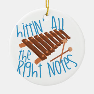 All Right Notes Ceramic Tree Decoration