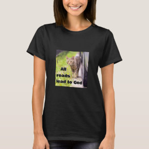All Roads - cat (dark) T-Shirt