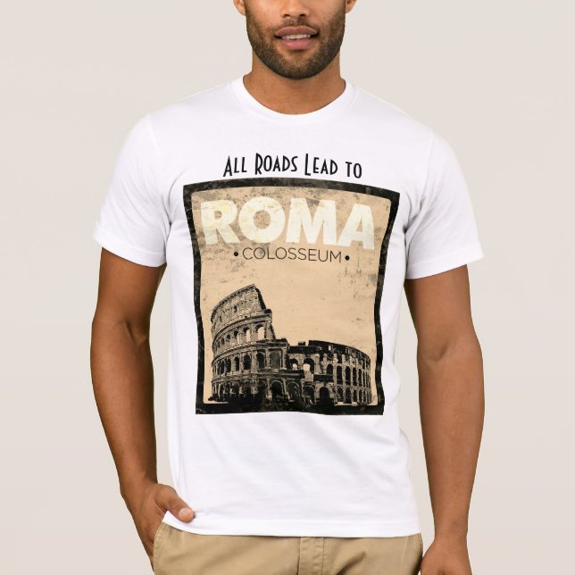 All Roads Lead Rome Adventure-ivory background T-Shirt (Front)