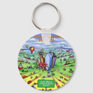 All Roads lead to Dallas Texas Key Ring