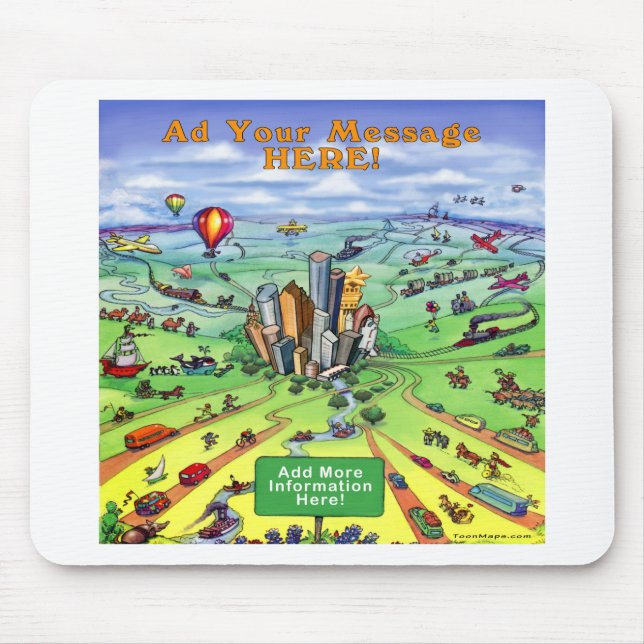 All Roads lead to Houston Texas Mouse Pad (Front)