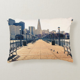 All roads lead to pyramid. decorative cushion