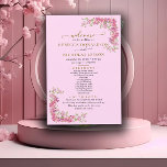 All Rosy Cute Flowers Botanical Wedding Program<br><div class="desc">itinerary weddings,  ceremony programs,  wedding programs,  wedding vow renewal program templates,  example of wedding program,  wedding program template</div>