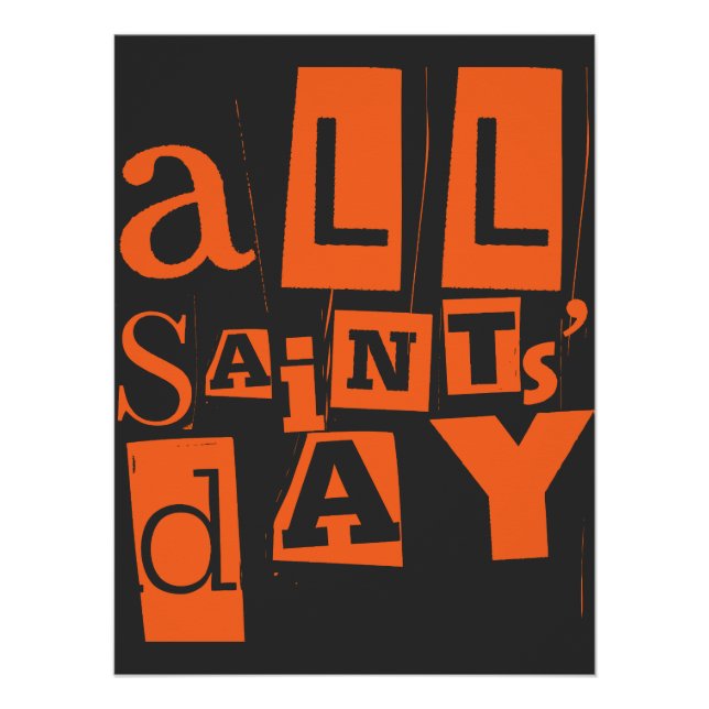 All Saints' Day Catholic Saints Poster (Front)