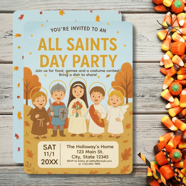 All Saints Day Costume Party Invitation (Invitation to an All Saints party)