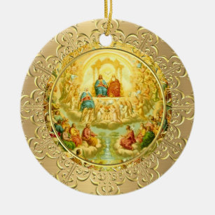 ALL SAINTS DAY FEAST DAY PARTY CELEBRATION CERAMIC ORNAMENT