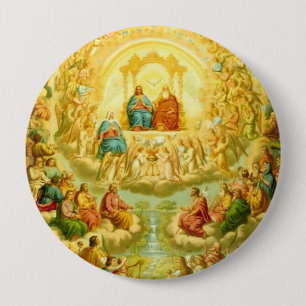 ALL SAINTS DAY FEAST FAVORS 10 CM ROUND BADGE