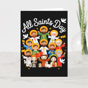 All Saints Day Kids Catholic St Francis Therese Jo Card