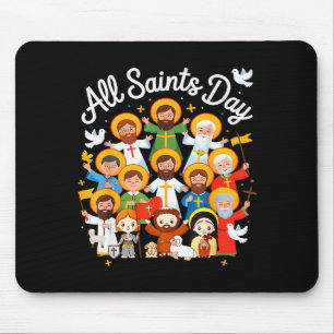 All Saints Day Kids Catholic St Francis Therese Jo Mouse Pad