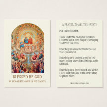 ALL SAINTS DAY PRAYER TRADITIONAL HOLY CARDS