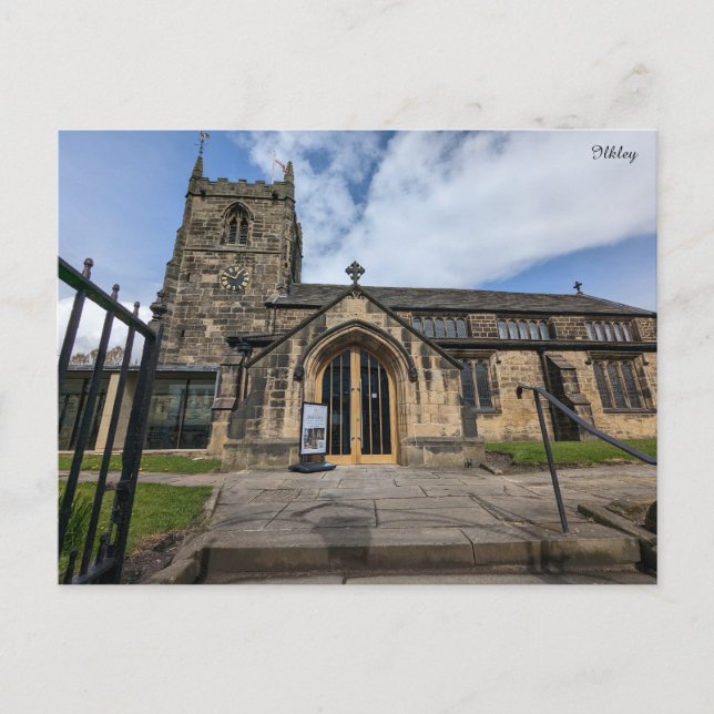 All Saints Parish Church Ilkley Postcard (Front)