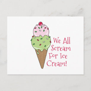 All Scream for Ice Cream Postcard