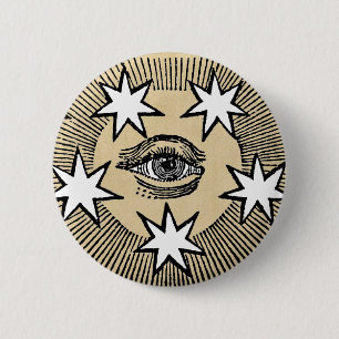 All-Seeing Eye 6 Cm Round Badge