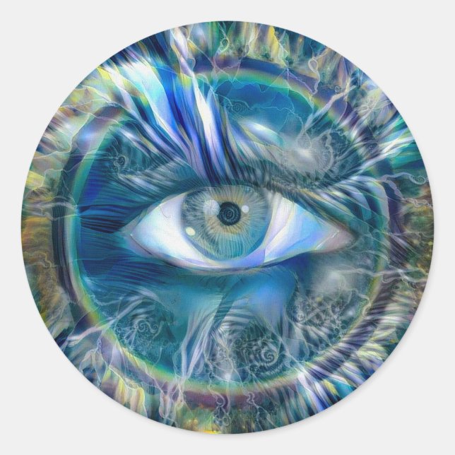 All seeing Eye Classic Round Sticker (Front)