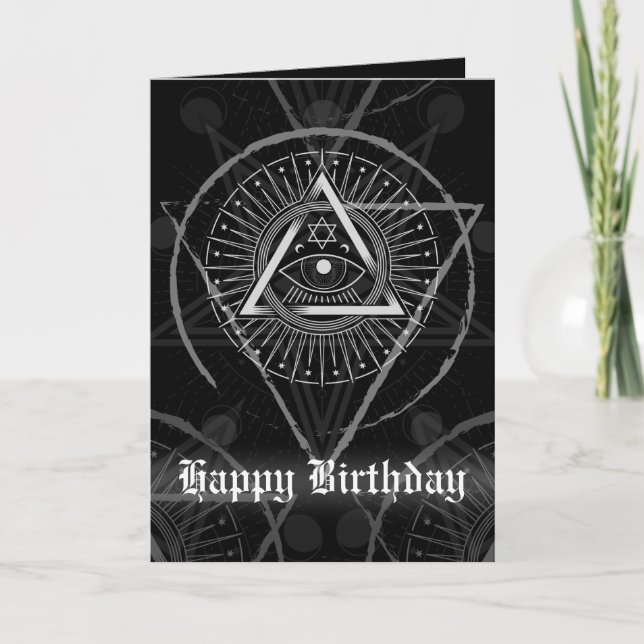 All Seeing Eye: Illuminati Gothic Esoteric Card (Front)