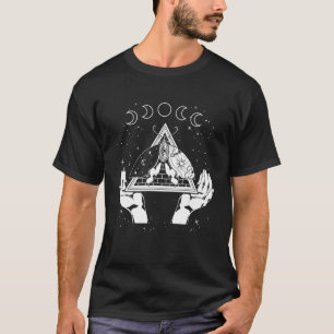 All Seeing Eye Moon Phases Moth Hamsa Hand Pyramid T-Shirt