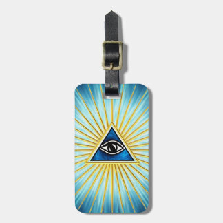All-Seeing Eye of God, Pyramid, Freemasons Luggage Tag
