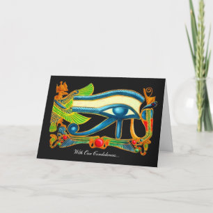 All Seeing Eye Of Horus - Our Condolences Card