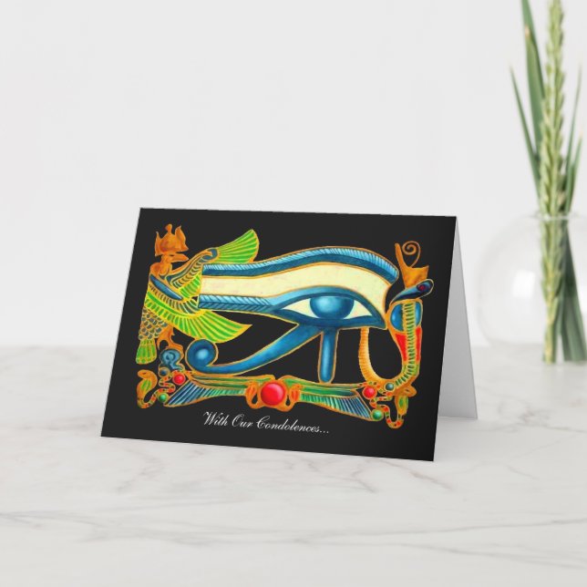 All Seeing Eye Of Horus - Our Condolences Card (Front)