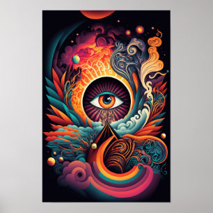All Seeing Eye Psychedelic Poster   Mystic 3