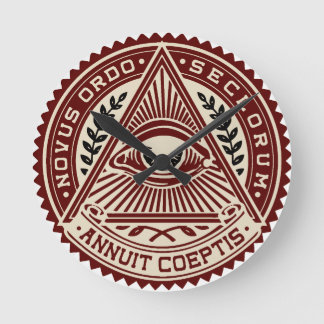All Seeing Eye Round Clock