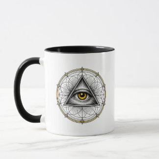 All Seeing Eye Sacred Geometry Mug