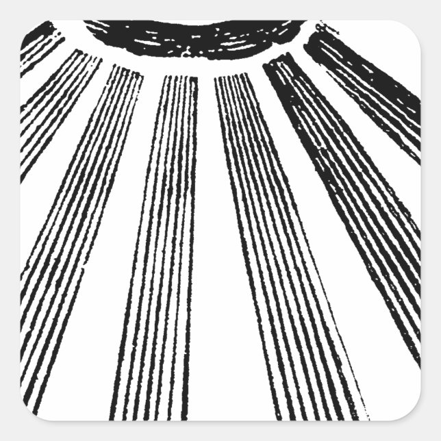 All Seeing Eye Square and Compass Masonic Square Sticker (Front)