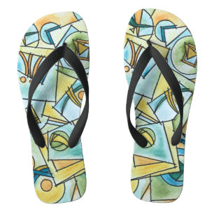 All Shapes And Sizes-Modern Bauhaus Geometric Art Thongs