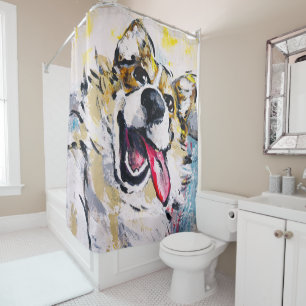 All smiling shower curtain