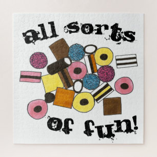 All Sorts Black Liquorice Allsorts Candy Candies Jigsaw Puzzle