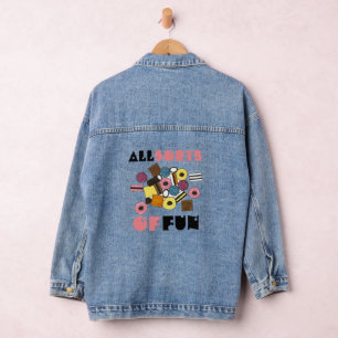 All Sorts of Fun Liquorice Allsorts Candy Candies Denim Jacket