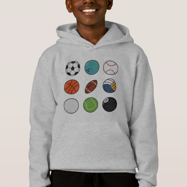 All Sports Balls Pattern Long Sleeve (Front)