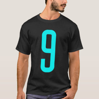 All Sports Fan Favourite Cyan Number 9 Jersey T-Shirt
