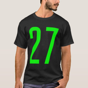 All Sports Fan Favourite Green Number 27 Jersey T-Shirt