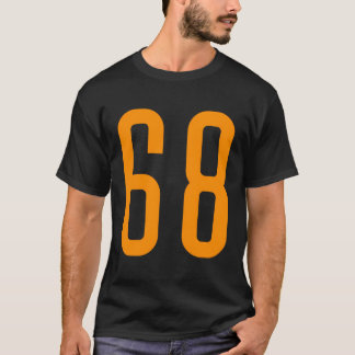 All Sports Fan Favourite Orange Number 68 Jersey T-Shirt