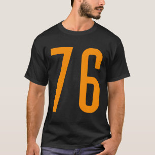 All Sports Fan Favourite Orange Number 76 Jersey T-Shirt