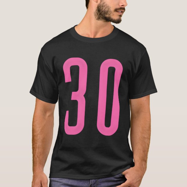 All Sports Fan Favourite Pink Number #30 Jersey T-Shirt (Front)
