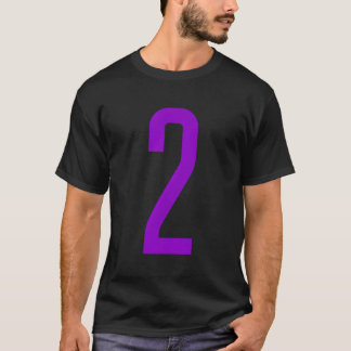 All Sports Fan Favourite Purple Number #2 Jersey T-Shirt