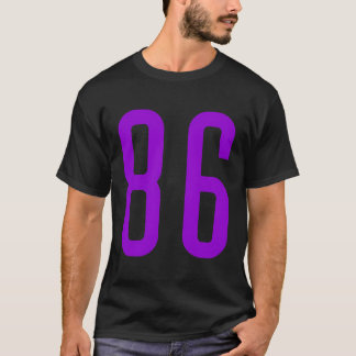 All Sports Fan Favourite Purple Number 86 Jersey T-Shirt