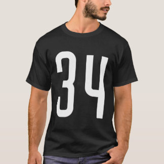 All Sports Fan Favourite White Number 34 Jersey T-Shirt