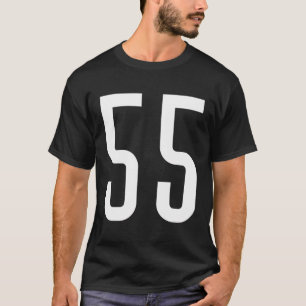 All Sports Fan Favourite White Number 55 Jersey T-Shirt