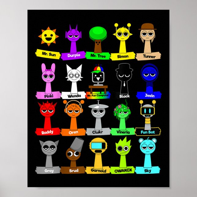 All Sprunki Toys Boys Girls Birthday Decoration Si (Front)