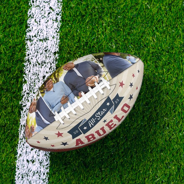 All Star Abuelo | Custom Grandpa Photo Football (Creator Uploaded)