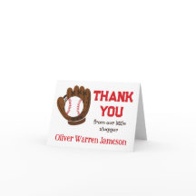All-Star Baby Shower Boy's Thank You Card