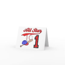 All Star Baseball 1st Birthday Fill-in Invitation