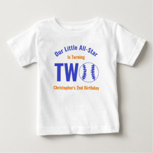 All-Star Baseball 2nd Birthday Baby T-Shirt