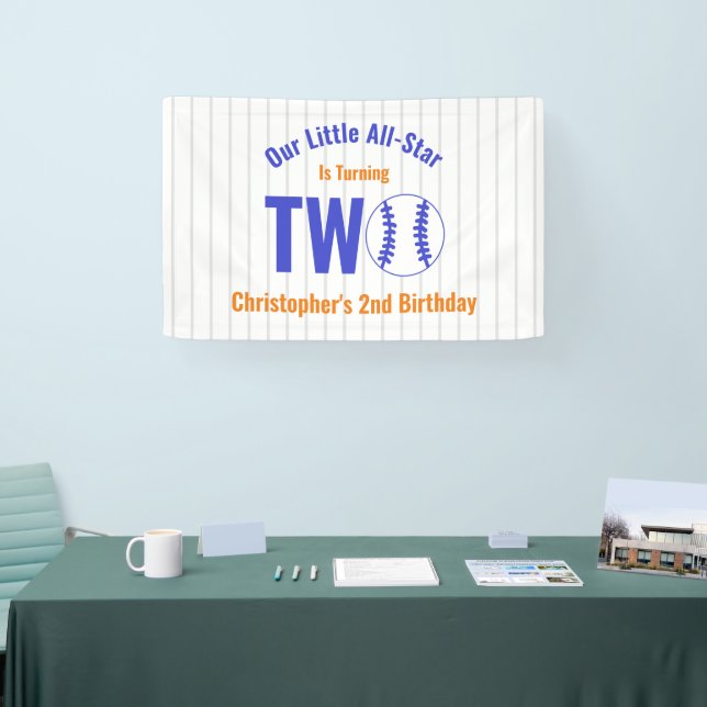 All-Star Baseball 2nd Birthday Banner (Tradeshow)